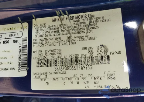 2016 Ford Fusion Se from USA, damaged, VIN 3FA6P0HD5GR169993